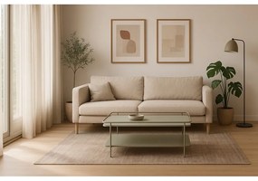 Zielony metalowy stolik 55x110 cm Yuba – Unique Furniture