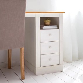 Biurko z blatem z drewna sosnowego 50x140 cm Anita – Støraa