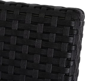 Sofa ogrodowa 3-osobowa Flint, technorattan czarny