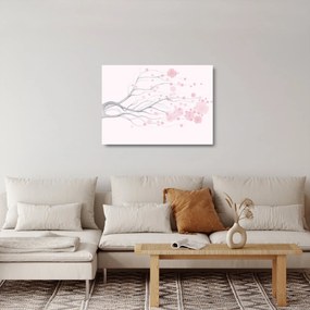 Obraz na szkle - Różowe kwiaty (70x50 cm)