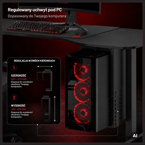 Podwieszany uchwyt na PC pod biurko Diablo PC Holder