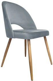 Krzesło ISKAR 2 BL VELVET ciemno szare/dąb - wyprzedaż ATOS
