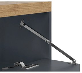 Antracytowa szafka pod umywalkę w dekorze dębu 60x57 cm Thessa – Støraa