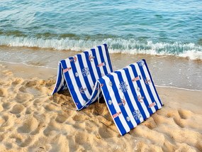 Leżak plażowy YACHTIS biało-niebieski
