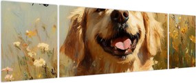 Obraz - Szczęśliwy piesek (170x50 cm)