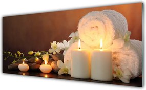 Panel Szklany Wieczór Relaksu: Świece i Spa