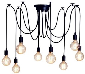 Lampa sufitowa pająk wisząca AT45-10SZ-Czarna