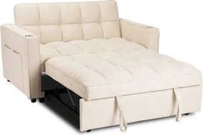 Fotel do Spania ASTER Rozkładany Amerykanka Beżowy Nowoczesny