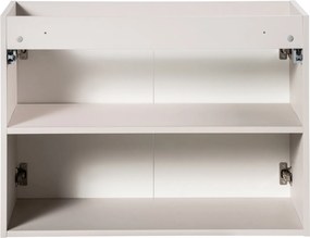Wisząca szafka umywalkowa 2-drzwiowa Nova 80 cm, kaszmir mat
