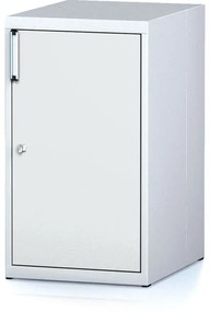 Kontenerek na narzędzia MECHANIC, z drzwiami, 2 półki, 480 x 600 x 840 mm, szare drzwi