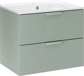 Zielona szafka łazienkowa z umywalką P3-S58