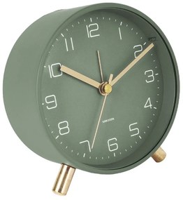 Zielony budzik Karlsson Lofty, ø 11 cm