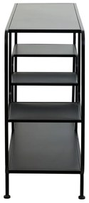 Czarny metalowy regał 141x81,5 cm Winston – Light &amp; Living