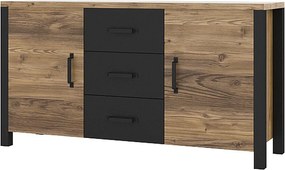 Komoda OLIN 2D3S 147 appenzeller fichte/czarna