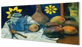 Obraz akrylowy Martwa natura z dzbankiem herbaty i owocami - Paul Gauguin