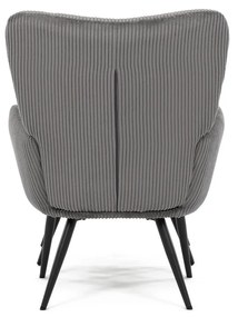 Fotel relaksacyjny z podnóżkiem L7285 GREY6, szary