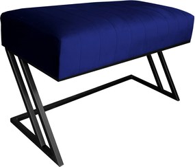 Ławka ZETA tkanina Welur loft ławka metal : Kolor Stelaża - Czarny , Kolor tkaniny - VELVET - MG16, Typ tkaniny - Velvet