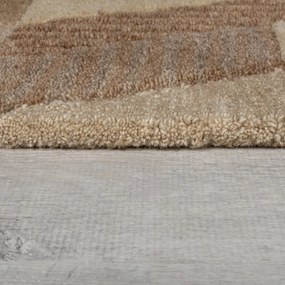 Brązowy wełniany chodnik tkany ręcznie 60x230 cm Moda Asher – Flair Rugs