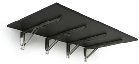 Stół składany na ścianie, 1200 x 600 mm, nośność 60 kg, wenge