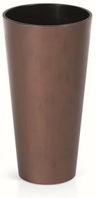 Doniczka TUBUS SLIM CORTEN z wkładem 25 cm, stal patynowana, 25 cm