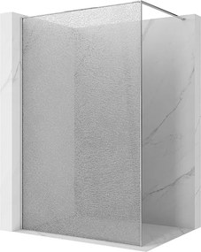 Mexen Kioto ścianka prysznicowa Walk-in 120 x 200 cm, crackle transparent 12 mm, chrom - 800-120-101-01-04-X
