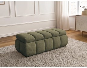 Zielona ławka z materiału bouclé – Bobochic Paris