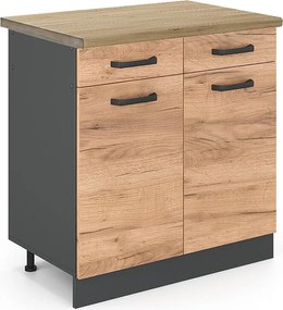 Szafka dolna do kuchni złoty dąb energetyczny 80x60x81.6 r-line