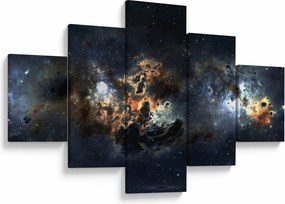 Obraz - Wszechświat z mgławicą (125x70 cm)