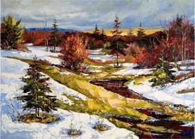 Obraz na szkle - Nadejście wiosny (70x50 cm)