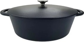Rondel żeliwny o kształcie owalnym BAUMALU 33 cm Czarny mat