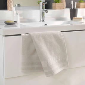 Beżowy bawełniany ręcznik frotte 50x90 cm Tendresse – douceur d'intérieur