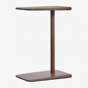 Prostokątny Stolik Pomocniczy 40x25 Cm Z Drewna Tinsley Ciemny Akacjowy Brąz - Sklum