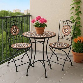 Okrągły stolik bistro z ceramicznym blatem D2-T33