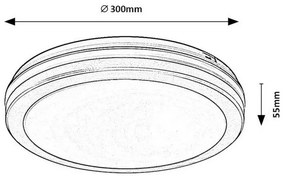 Rabalux 77035 zewnętrzna oprawa sufitowa LED z przełącznikiem CCT Indre, czarny