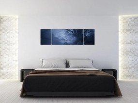 Obraz ciemnego lasu (170x50 cm)