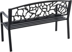 Metalowa ławka ogrodowa w stylu antycznym, 127 x 84 cm