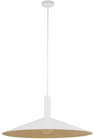 Żyrandol na lince CAPRI 1xE27/15W/230V śr. 70 cm biały/złoty
