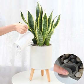 Biała doniczka samonawadniająca Tomasucci Calla, ø 33 cm