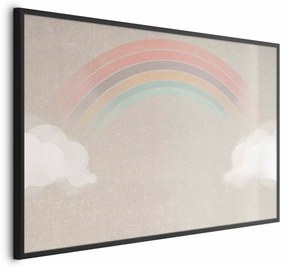 Plakat Tęcza w deszczu 42x29,7 cm z ramą czarną bez marginesu ARTGEIST B