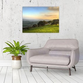 Obraz na szkle - Widok ze wzgórza (70x50 cm)