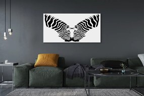 Obraz drukowany na płótnie Lustrzane Odbicie Zebry