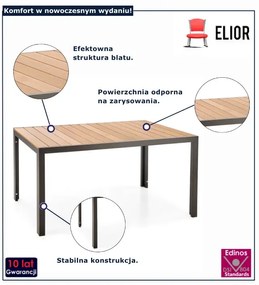 Prostokątny stół ogrodowy B8-Z82