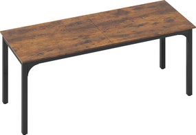 HOMCOM Biurko, stół komputerowy, rustykalny design, dużo miejsca, płyta wiórowa, brązowy | Aosom PL