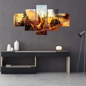 Obraz - Motyw szamana (125x70 cm)