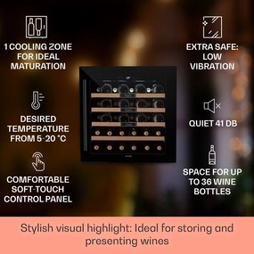 Klarstein Vinsider 36 Built-In Uno Chłodziarka do wina do zabudowy