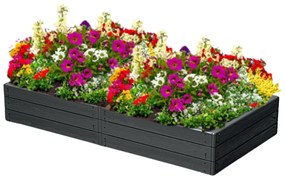 Prosperplast Podwyższona grządka WOODY 149x75,6x25cm, antracytowa