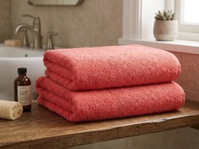 Ręcznik kąpielowy NORIELLE 70x140 cm czerwony, 100% bawełna