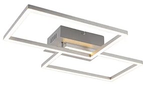 Kwadratowa lampa sufitowa ze stali z 3-stopniowym ściemniaczem - Plazas Novo Nowoczesny Oswietlenie wewnetrzne