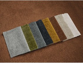 Pomarańczowa rozkładana sofa z tkaniny szenilowej 228 cm Neyo – Bobochic Paris