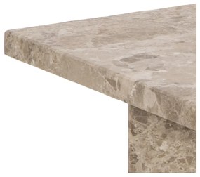 Beżowy marmurowy stolik 90x90 cm Vega – Actona